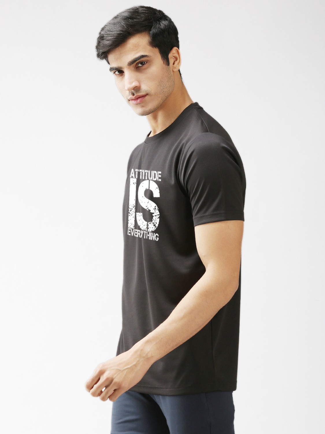 Image of EPPE Printed Men Round Neck Black T-Shirt