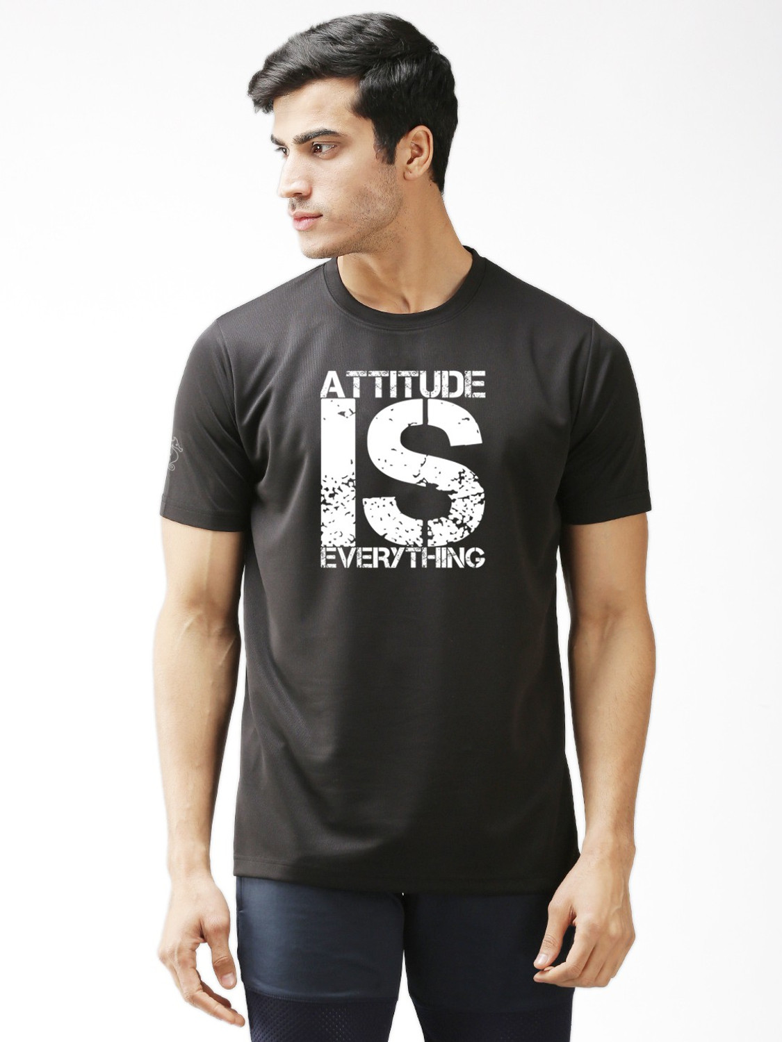 Image of EPPE Printed Men Round Neck Black T-Shirt