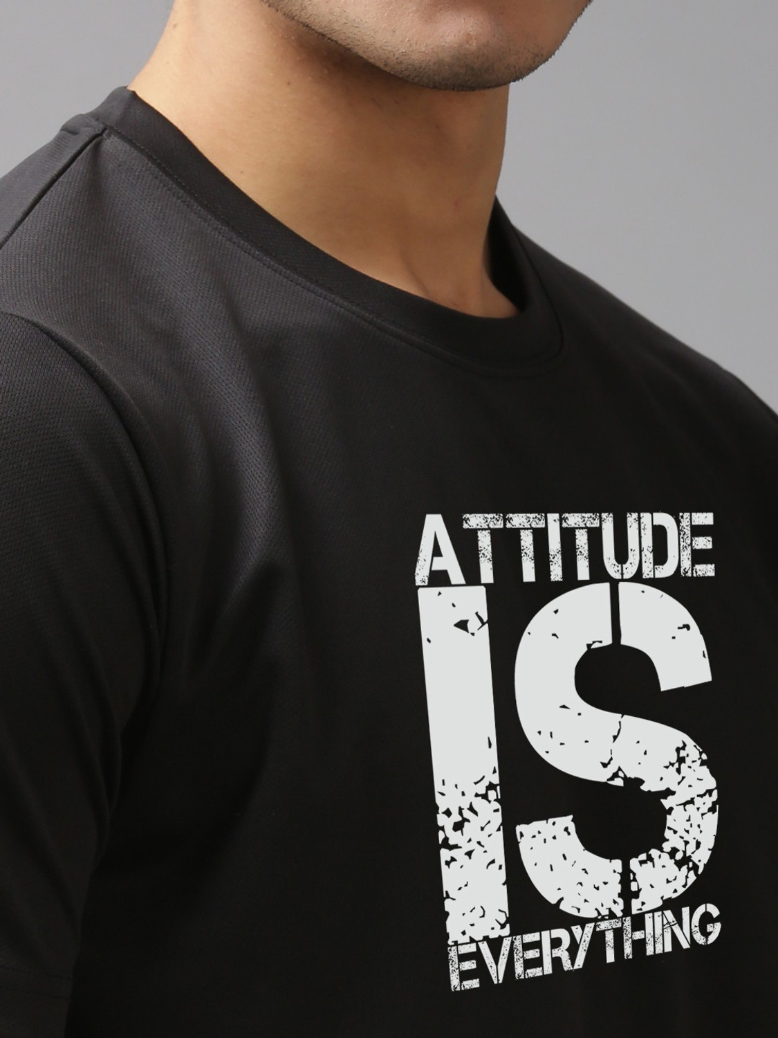 Image of EPPE Printed Men Round Neck Black T-Shirt