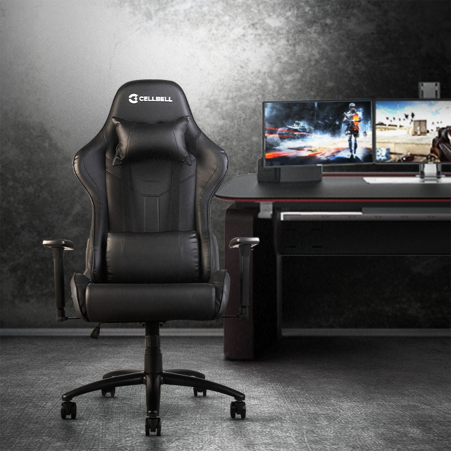 Image of CELLBELL GC02 Transformer Series with Removable Neck Rest and Adjustable Back Cushion Gaming Chair