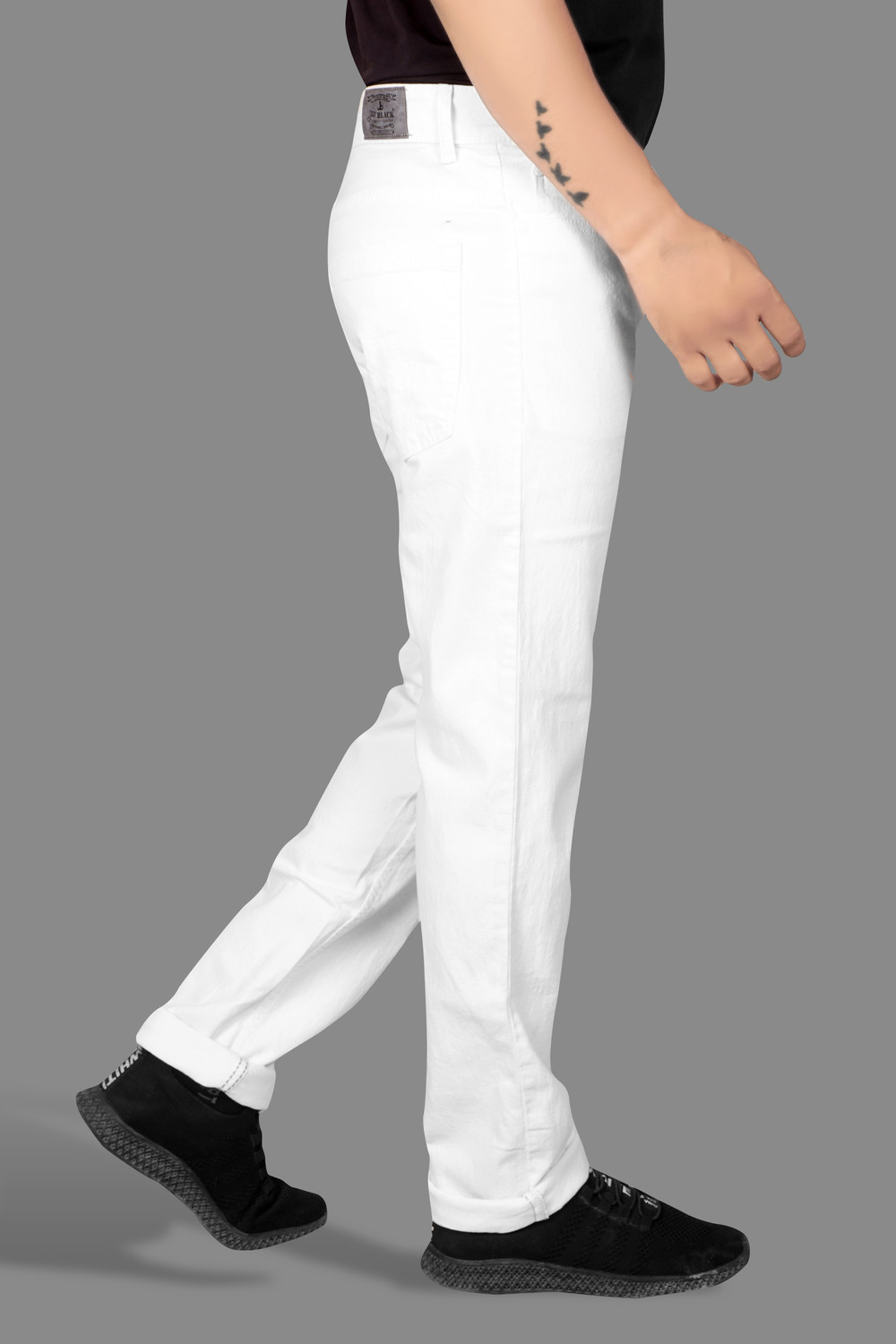Image of JUST BLACK Regular Men White Jeans