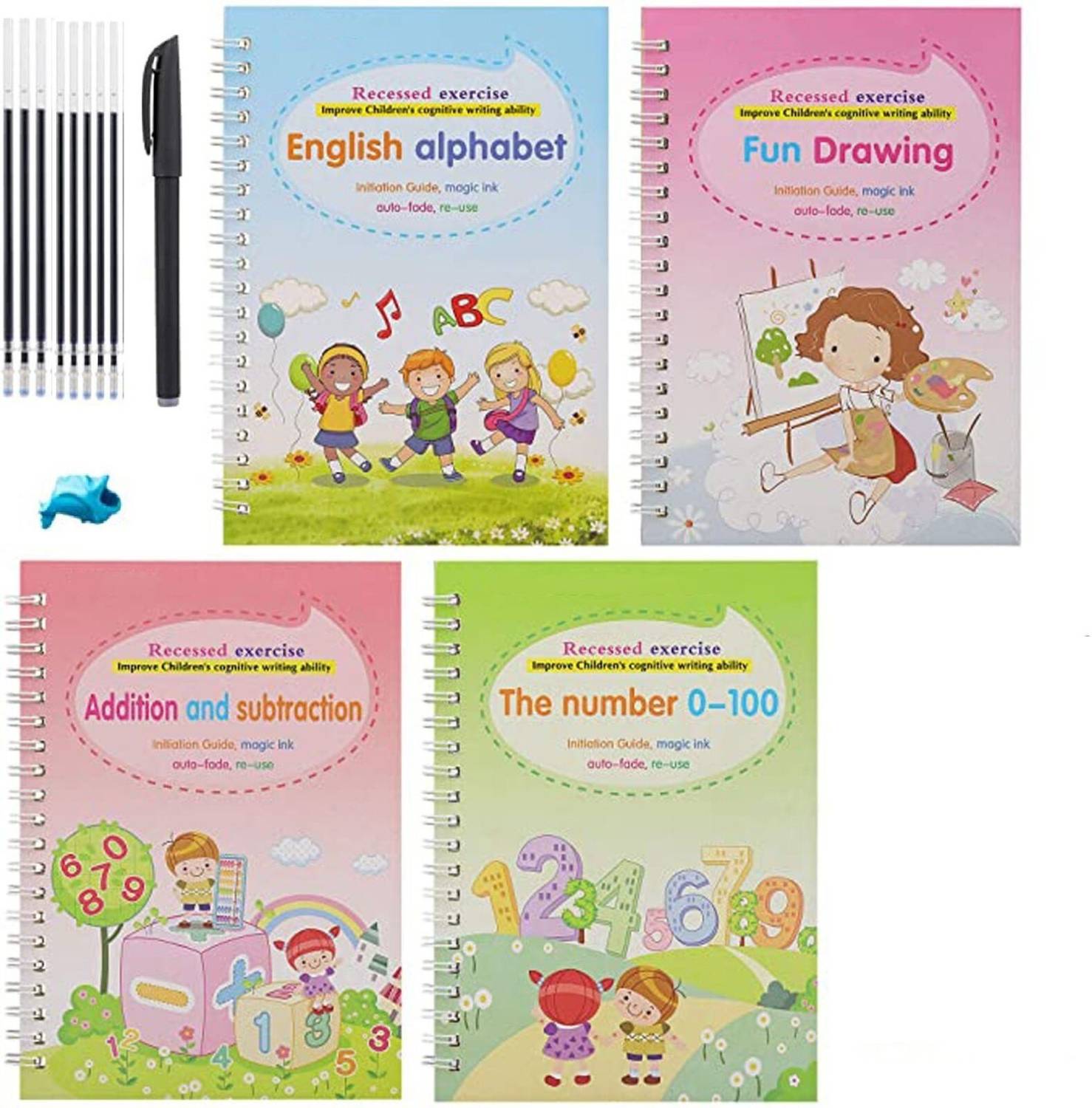 brainle calligraphy pen sank magic practice copy book for kids activity magical book