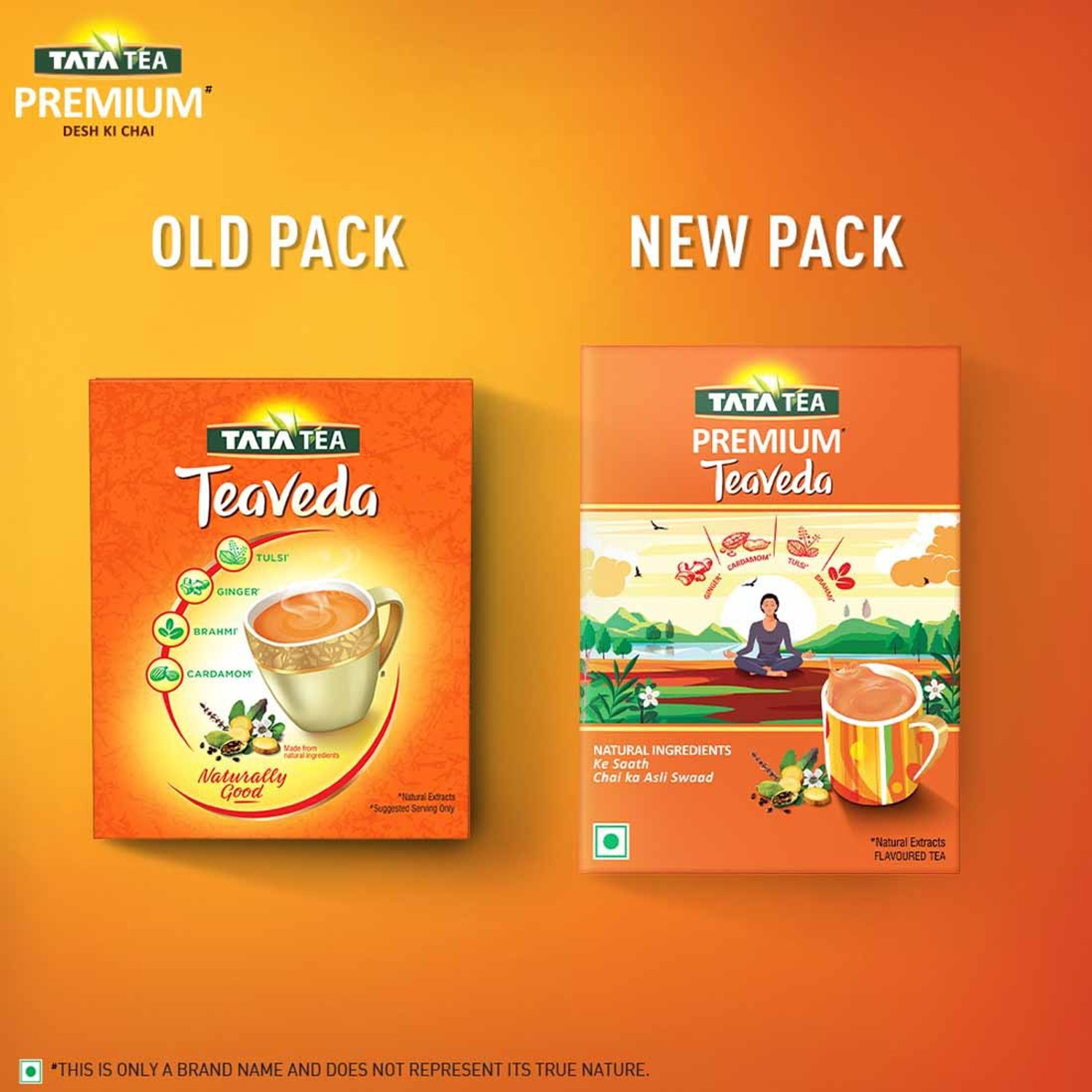 Image of Tata Tea Premium Teaveda Tulsi, Cardamom, Ginger Black Tea Box