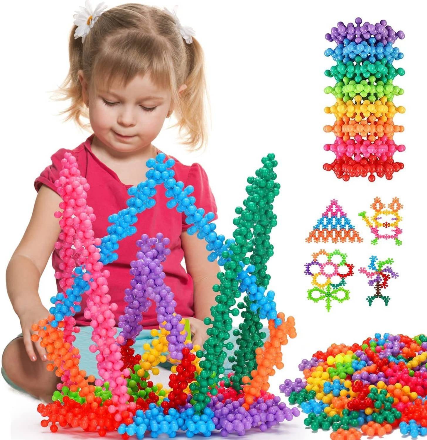 AEXONIZ TOYS 100 Piece Star Link Activity Building Block Toys for Kids
