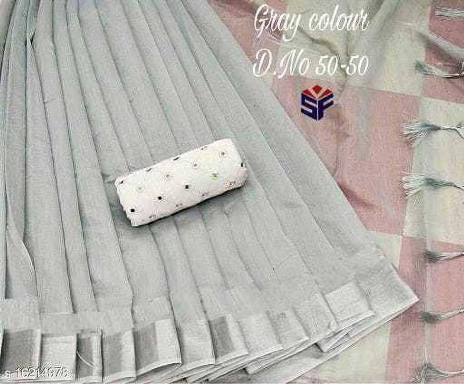 ANKITFASHION Self Design, Woven Chanderi Cotton Blend Saree
