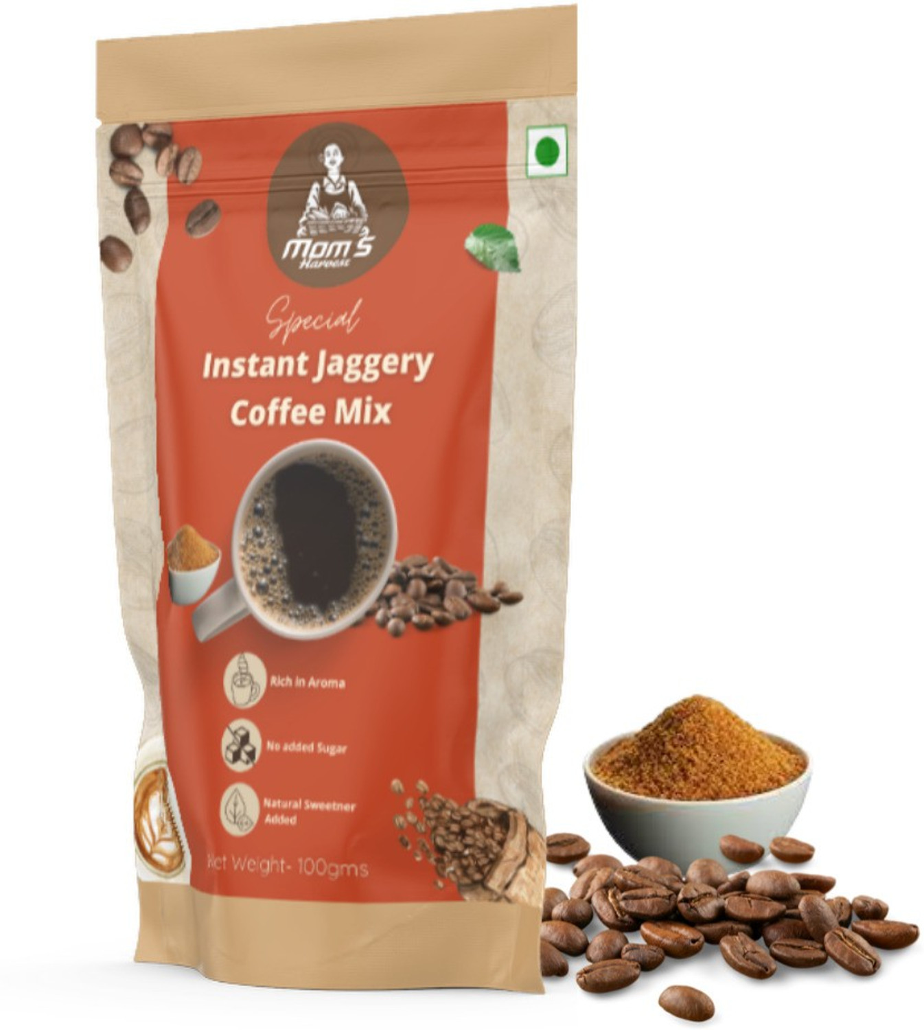 Image of MOM'S HARVEST INSTANT JAGGERY COFFEE MIX 100 GRAMS Instant Coffee