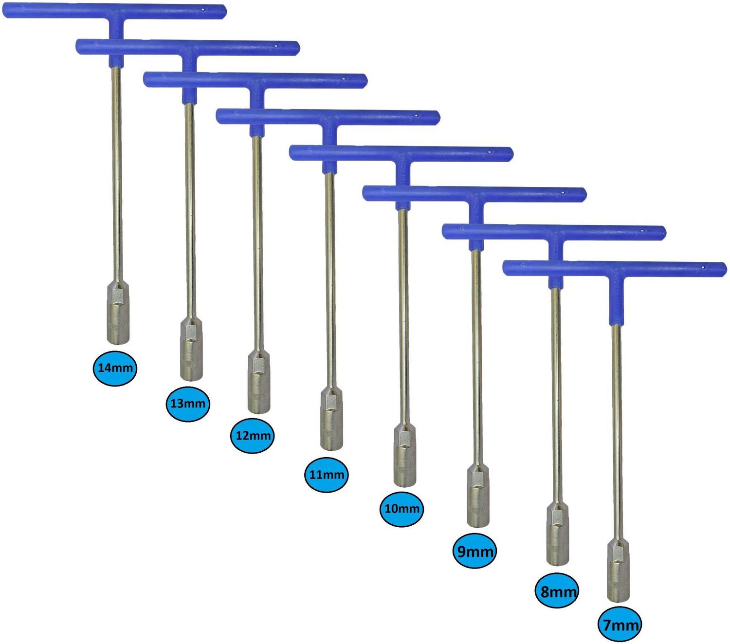 DUMDAAR 8Pcs Hex T-Socket Spanner Set 7mm to 14mm Pack of 7 - Image 1