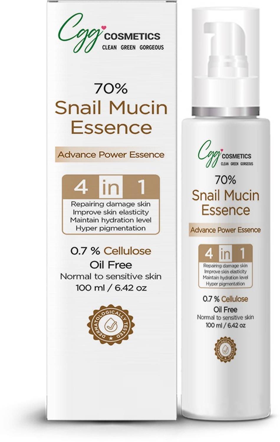 CGG Cosmetics 70% Snail Mucin Essence + FREE All In One Cream