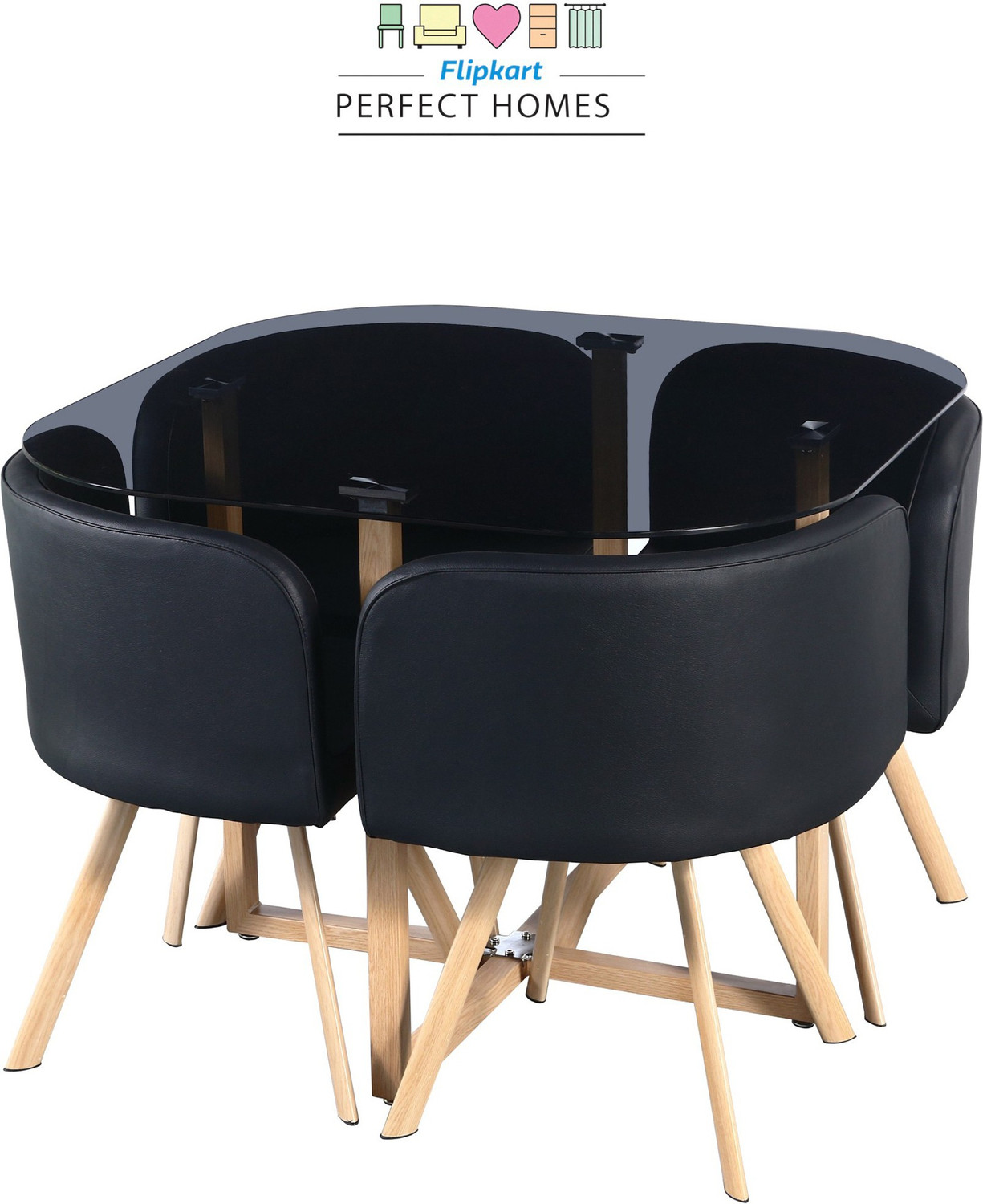 Image of Flipkart Perfect Homes Atiu Metal 4 Seater Dining Set