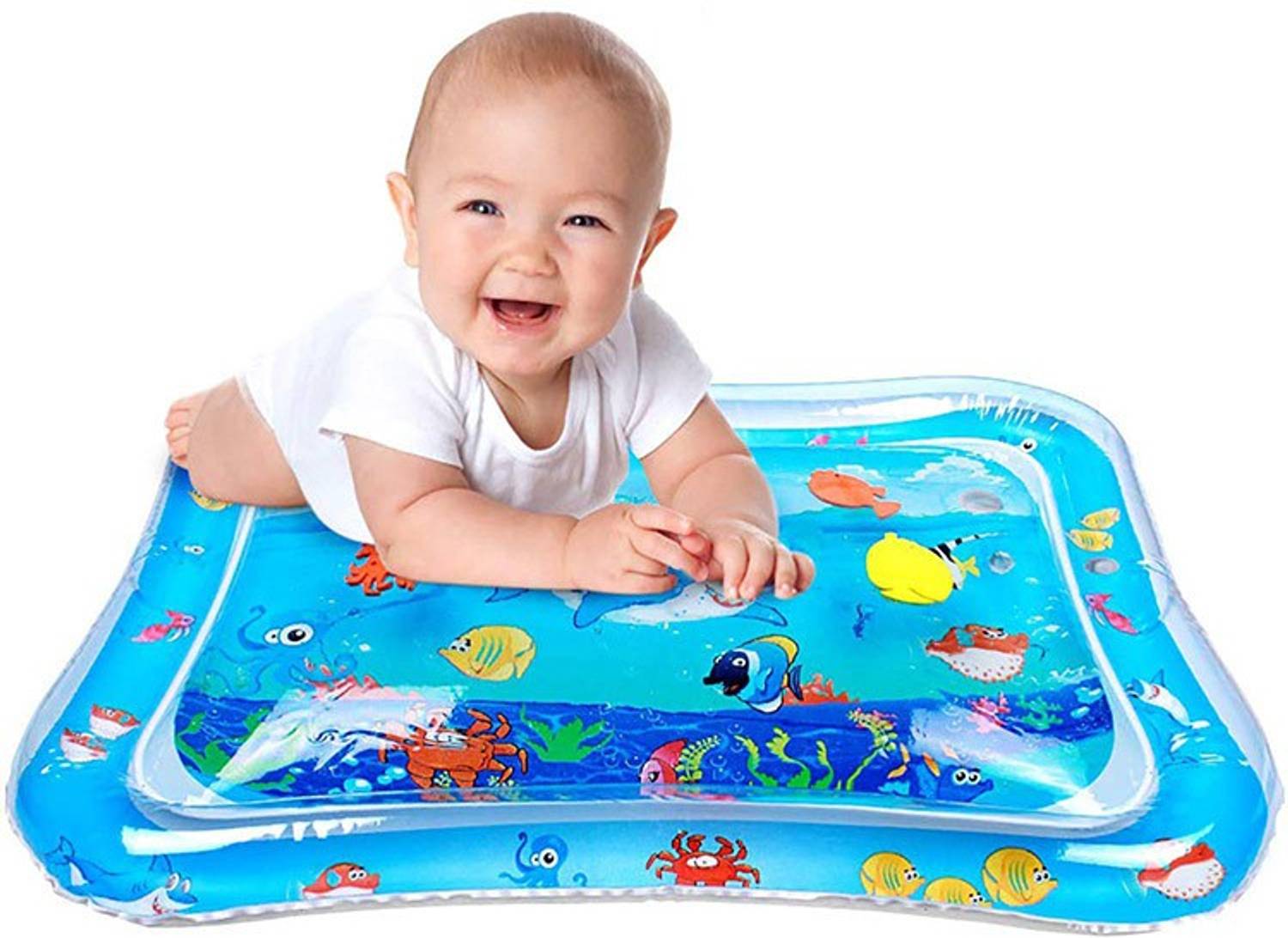 AEXONIZ TOYS Inflatable Tummy Time Leakproof, Fun Activity Water Play Mat for Baby Inflatable Swimming Mats
