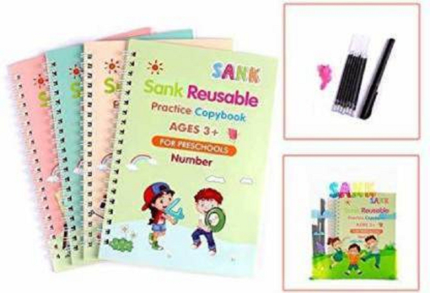 Image of Calligraphy Pen Magic Book For Kids Magic Pen Magic Practice Copy Book For Kids