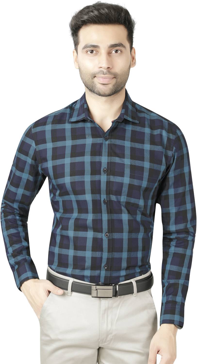 5TH ANFOLD Men Checkered Formal Multicolor Shirt