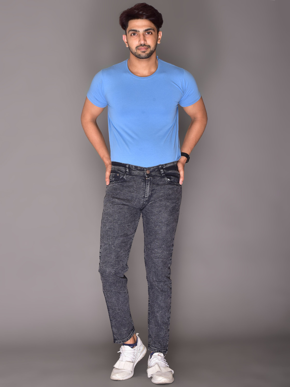 Image of RASSO Slim Men Grey Jeans