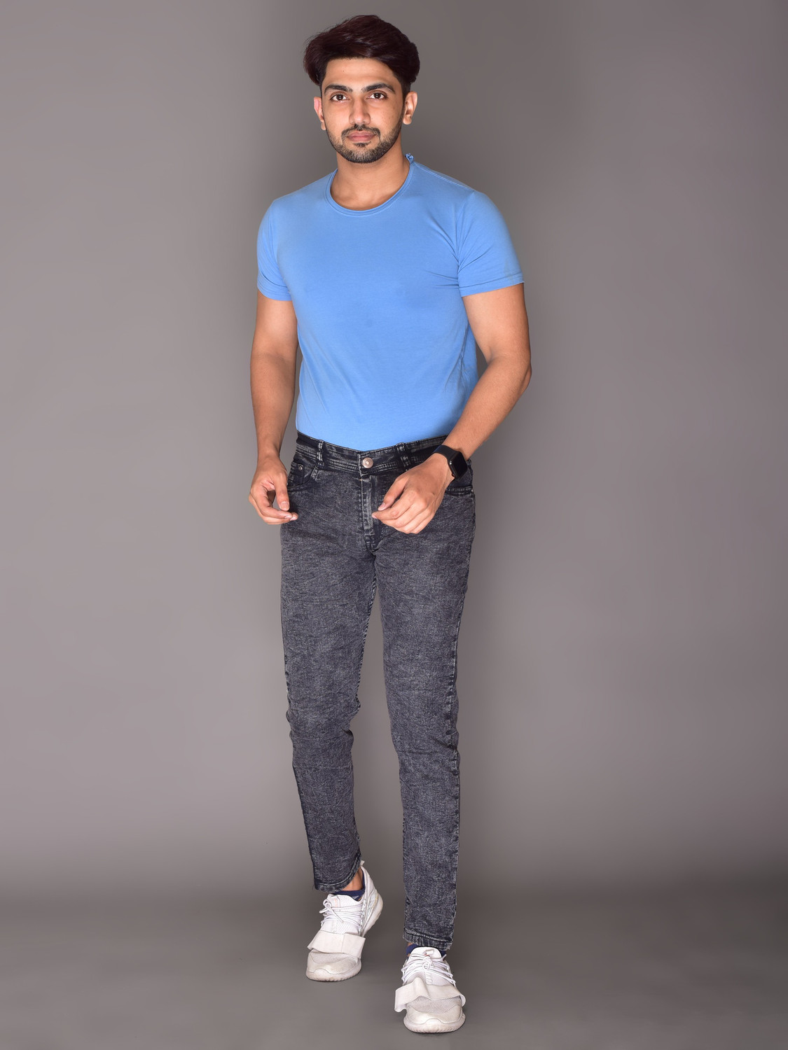Image of RASSO Slim Men Grey Jeans