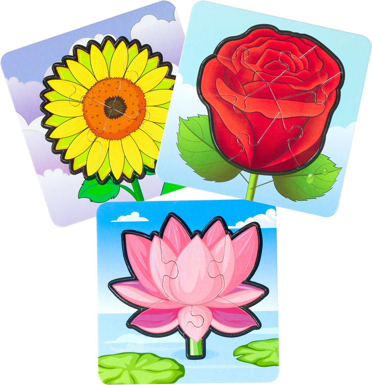Image of SKOODLE My First Puzzle Flowers for 3 old kids and above