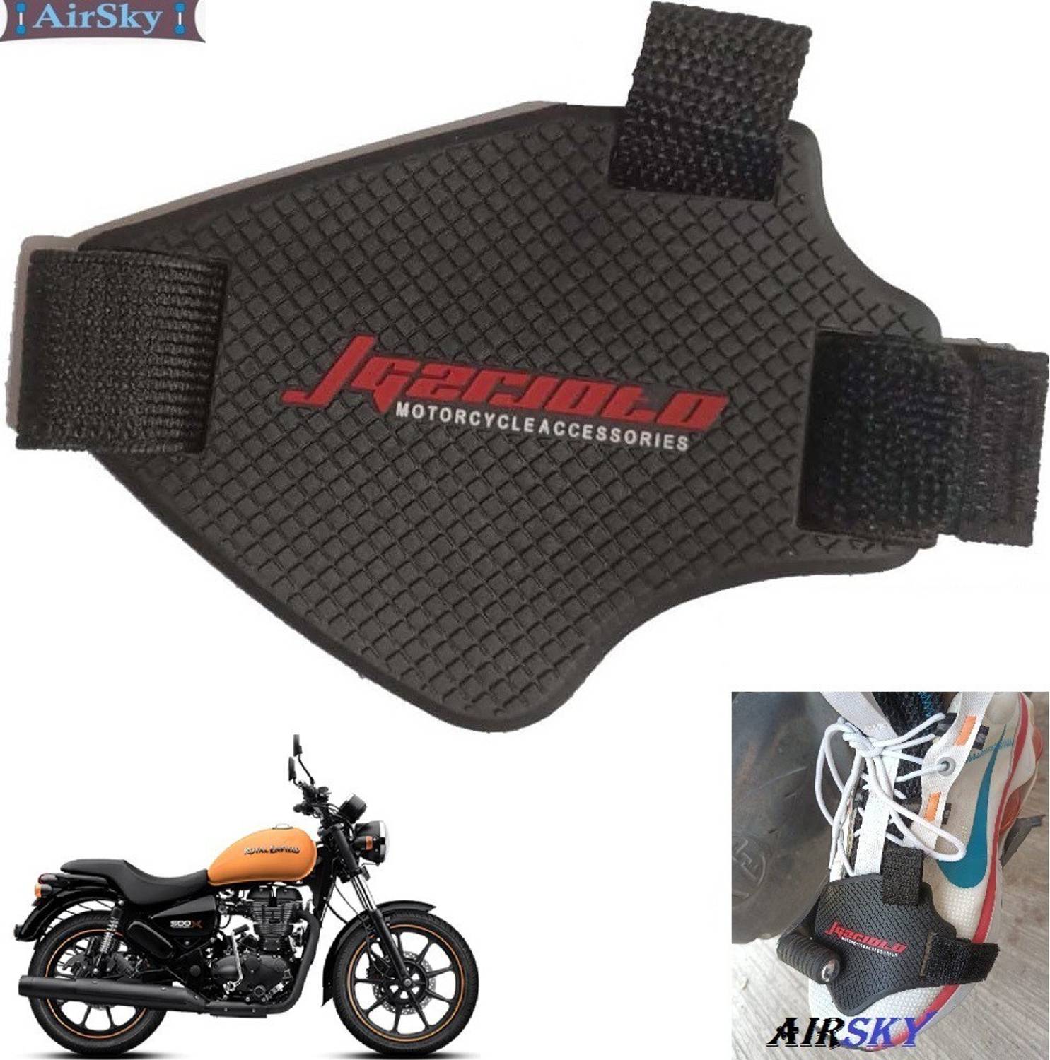 AIRSKY A02_Shoe Protector Gear Shift Scuff Mark Protection Shifter Cover for Motorcycle Silicone black Boots Shoe Cover