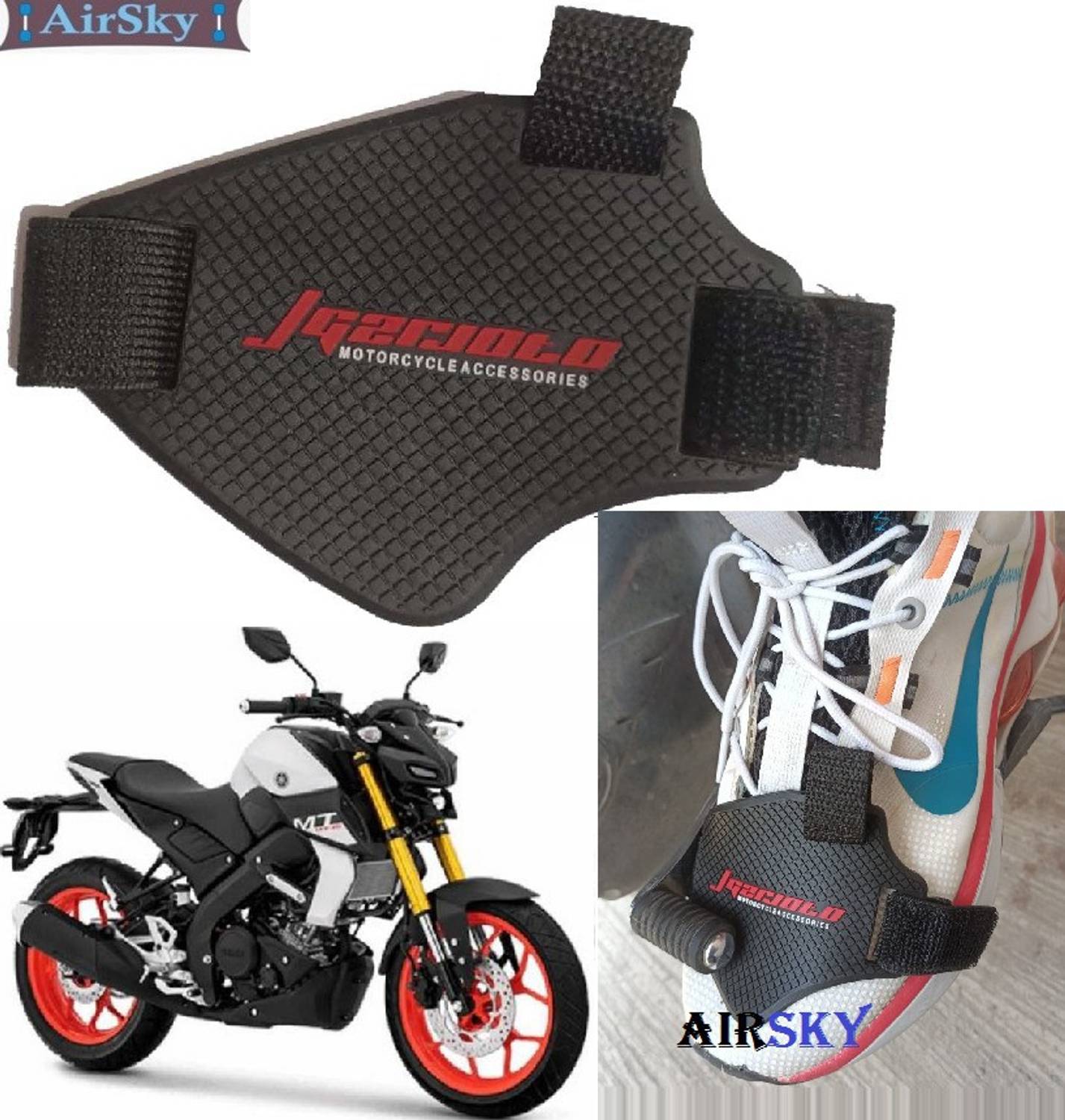 AIRSKY AK9_Shoe Protector Gear Shift Scuff Mark Protection Shifter Cover for Motorcycle Silicone Black Boots Shoe Cover