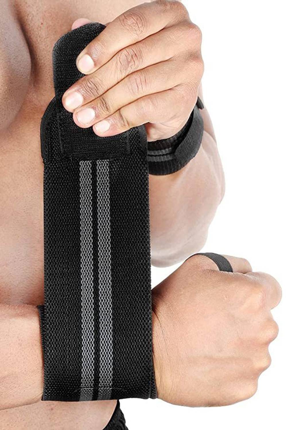 ahsa Wrap Band with Thumb Loop Strap for Gym, wrist support Abdominal Belt
