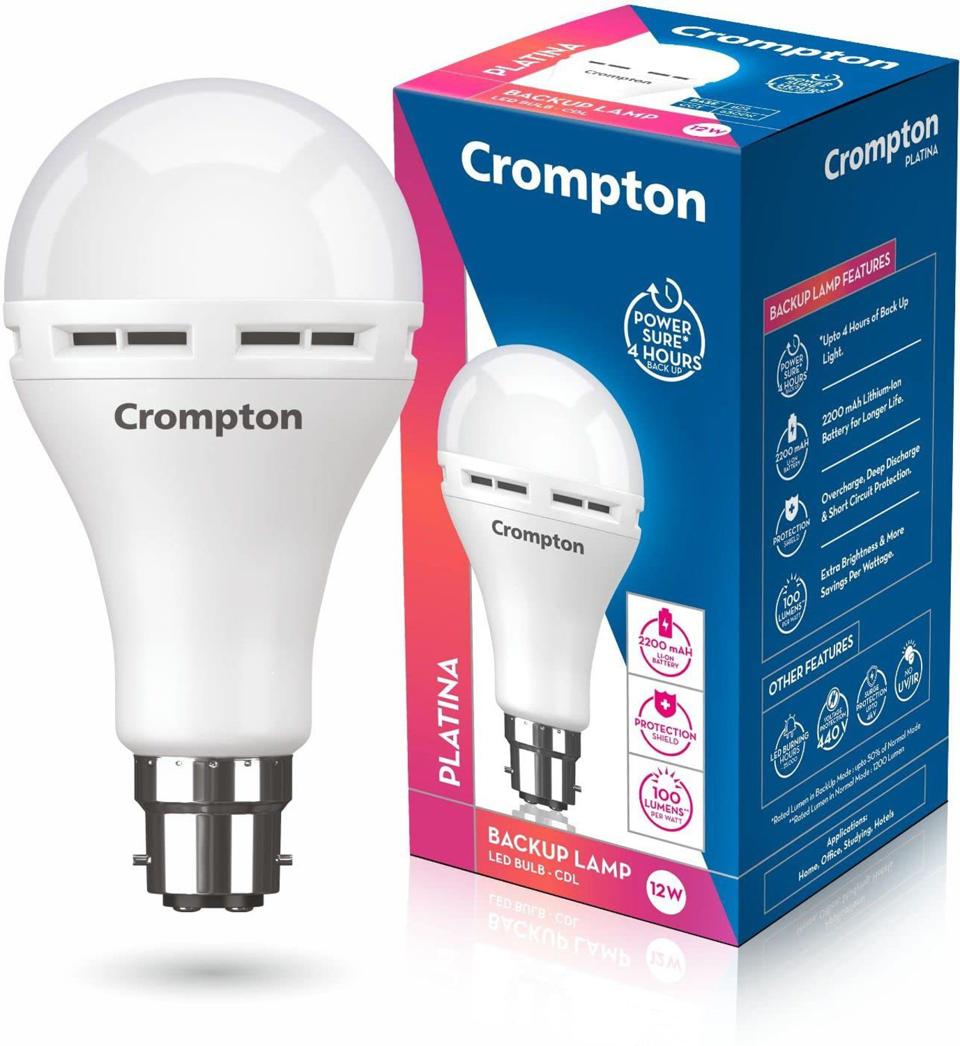 Image of Crompton 12 W Inverter Standard B22 Inverter Bulb