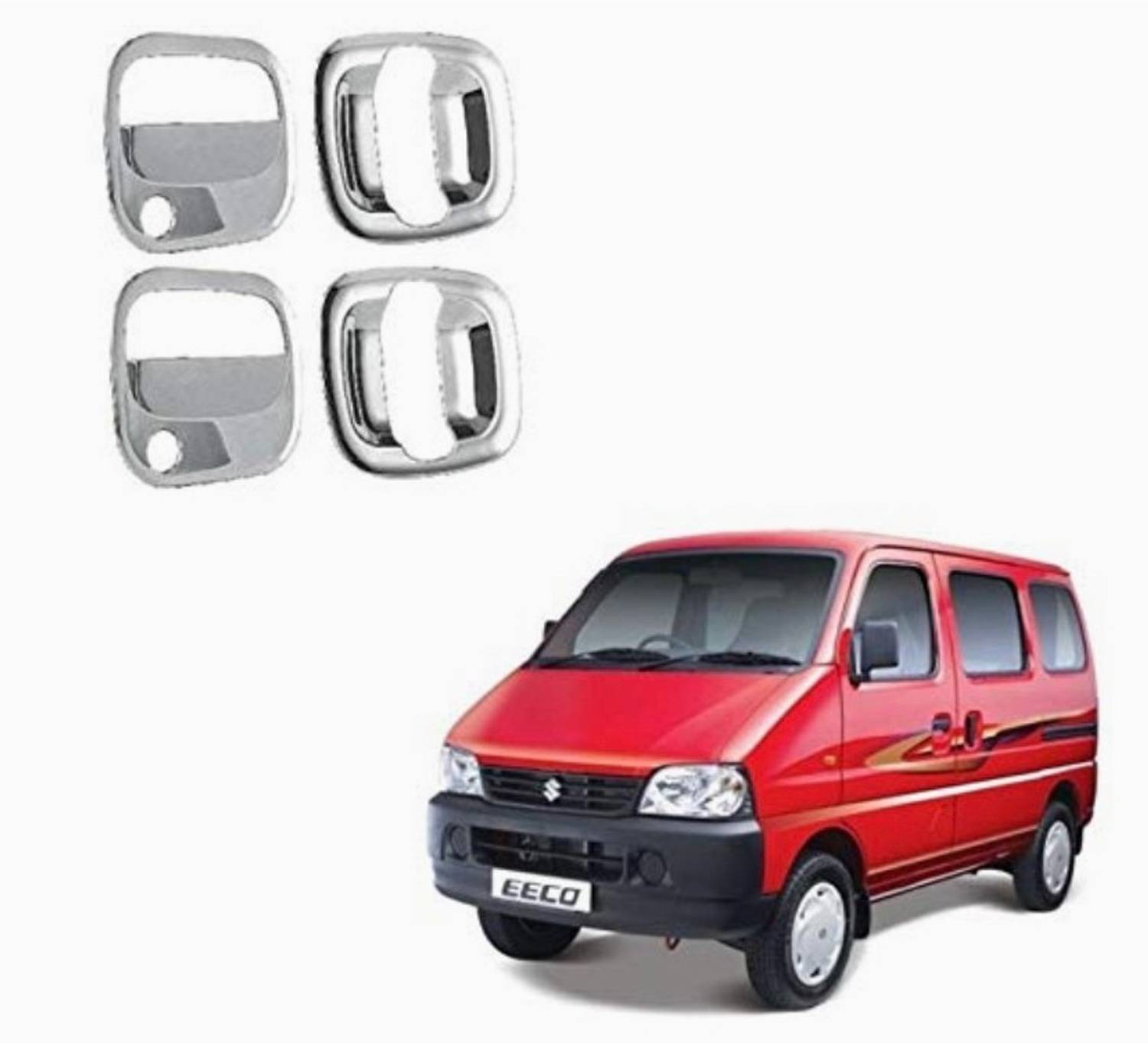 AMARIO Premium Quality Handle Bowl/Finger Guard For Eeco 2010-Premium Set Of 4 Maruti Car Door Handle