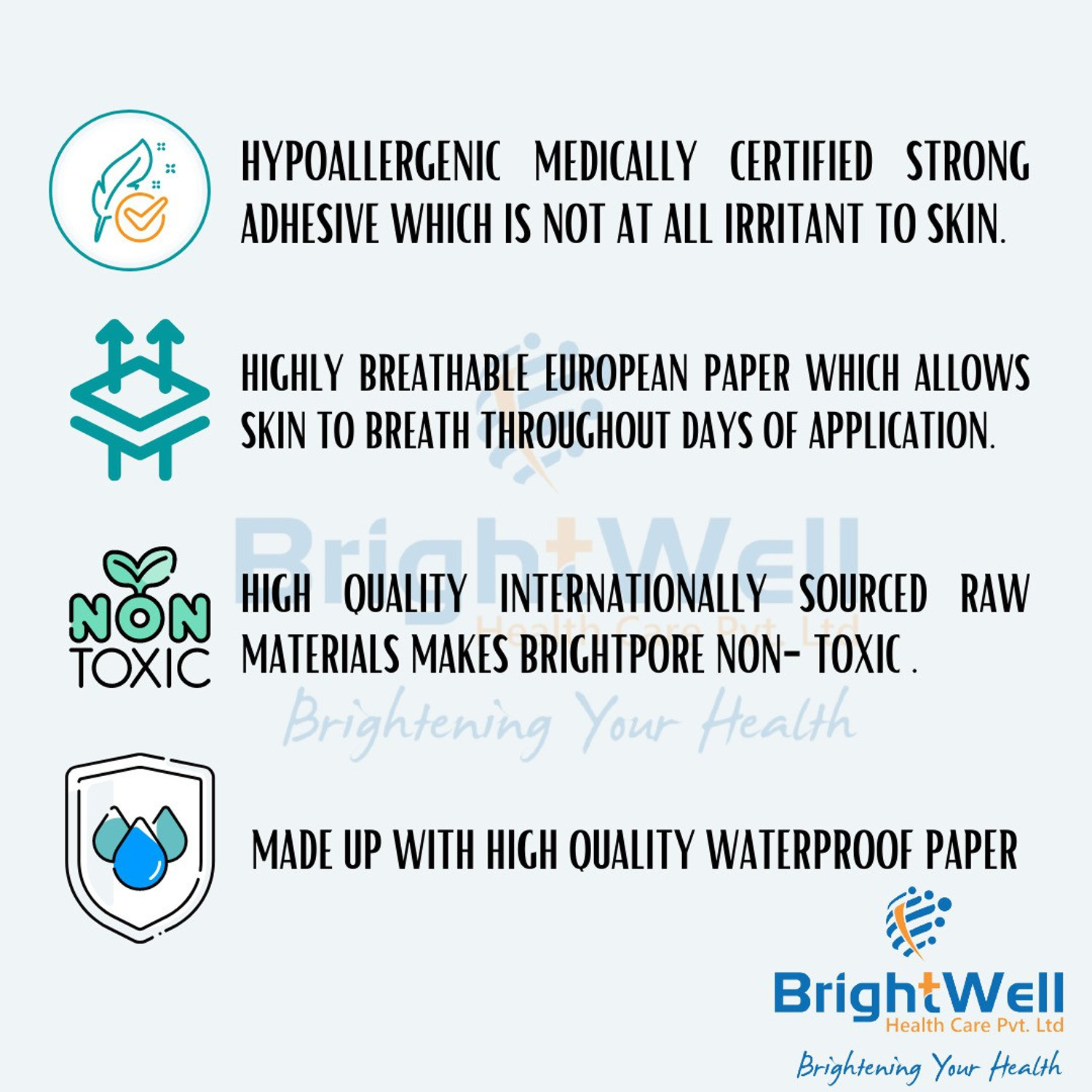 Image of BRIGHTPORE MICROPOROUS SURGICAL PAPER TAPE (12.5mm*9.1mtr) 24 rolls /box First Aid Tape