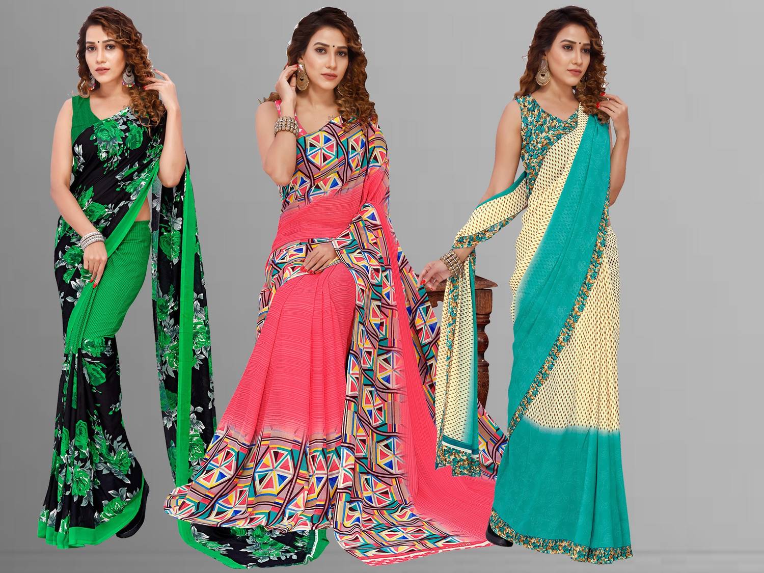 Anand Sarees Printed Bollywood Georgette Saree