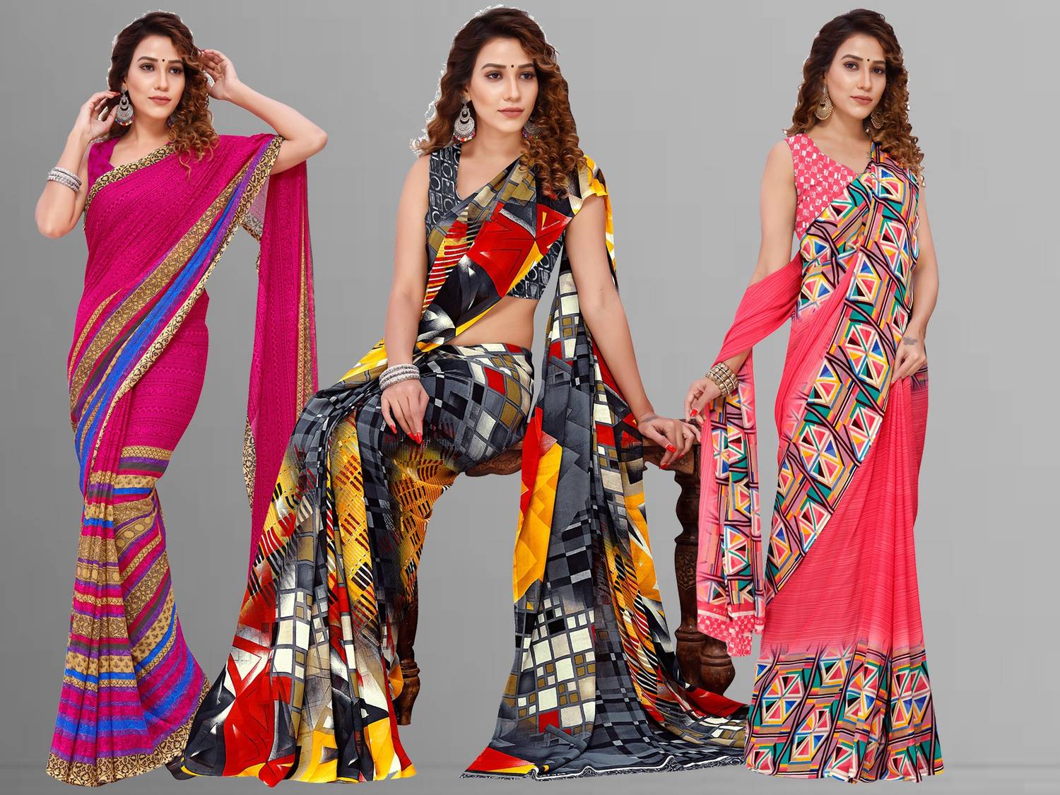 Anand Sarees Printed Bollywood Georgette Saree