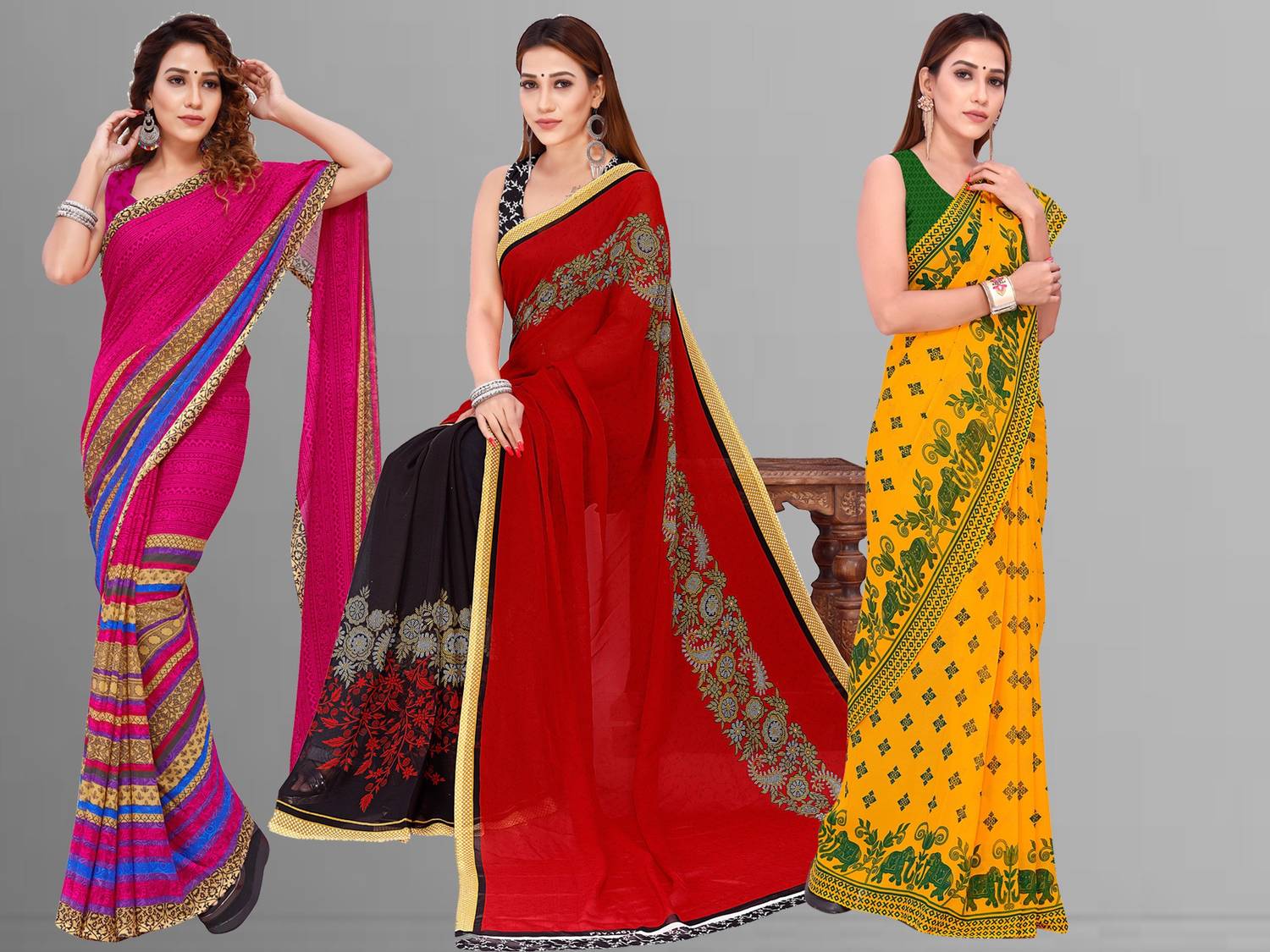 Anand Sarees Printed Bollywood Georgette Saree