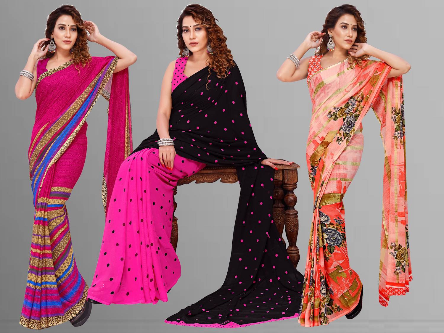 Anand Sarees Printed Bollywood Georgette Saree