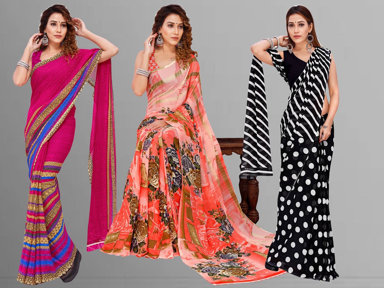Anand Sarees Printed Bollywood Georgette Saree