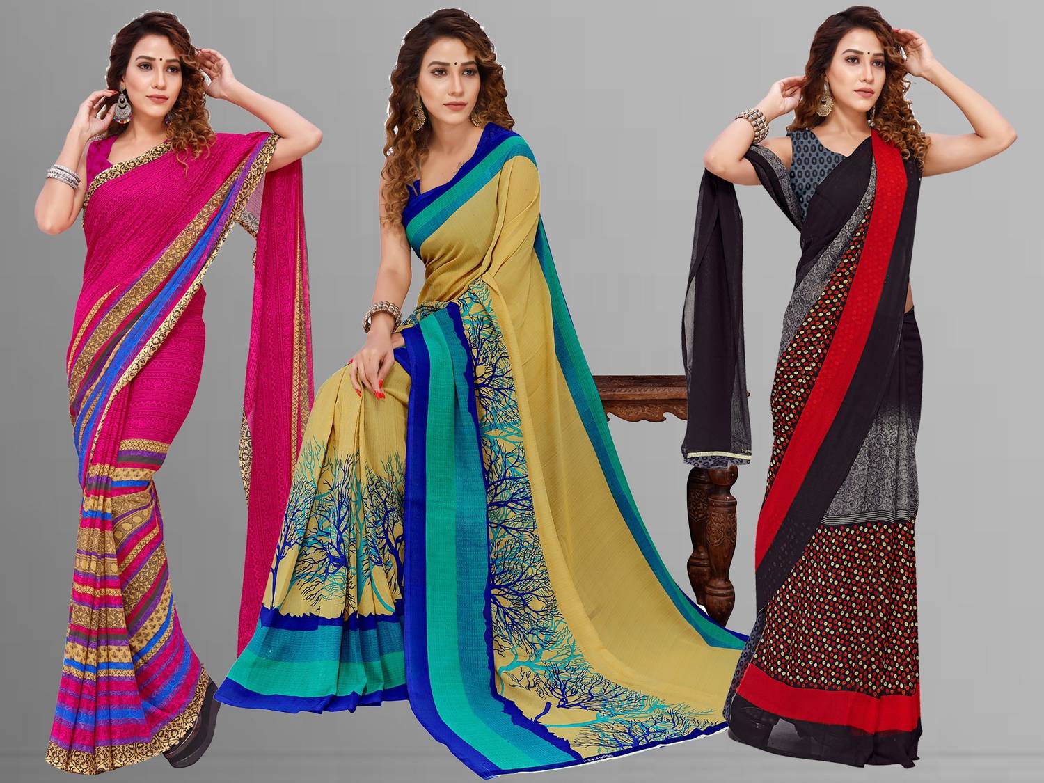 Anand Sarees Printed Bollywood Georgette Saree