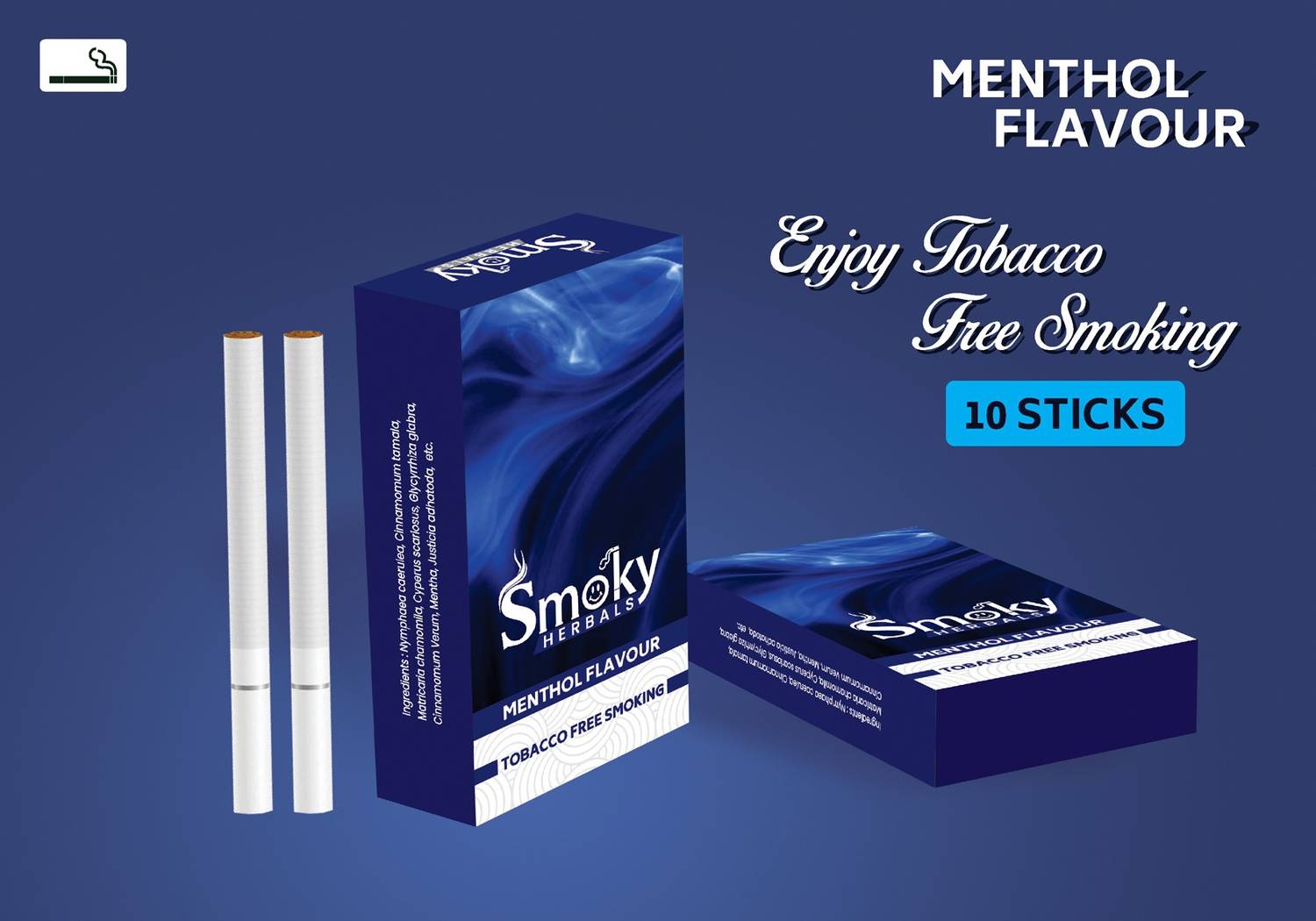 Smoky Herbals Menthol Flavour 100% Tobacco & Nicotine Free Cigarette - (50  Sticks) Smoking Cessations Price in India - Buy Smoky Herbals Menthol  Flavour 100% Tobacco & Nicotine Free Cigarette