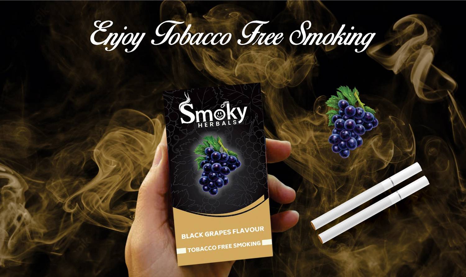 Smoky Herbals Black Grapes Flavour 100% Tobacco & Nicotine Free Cigarette -  (50 Sticks) Smoking Cessations Price in India - Buy Smoky Herbals Black Grapes  Flavour 100% Tobacco & Nicotine Free Cigarette