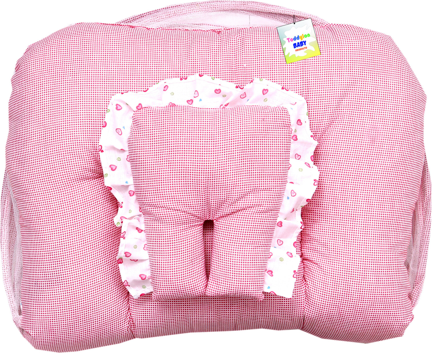 Image of Toddylon New Born Baby Mosquito Net Bed With Cushioned Pillow Standard Crib
