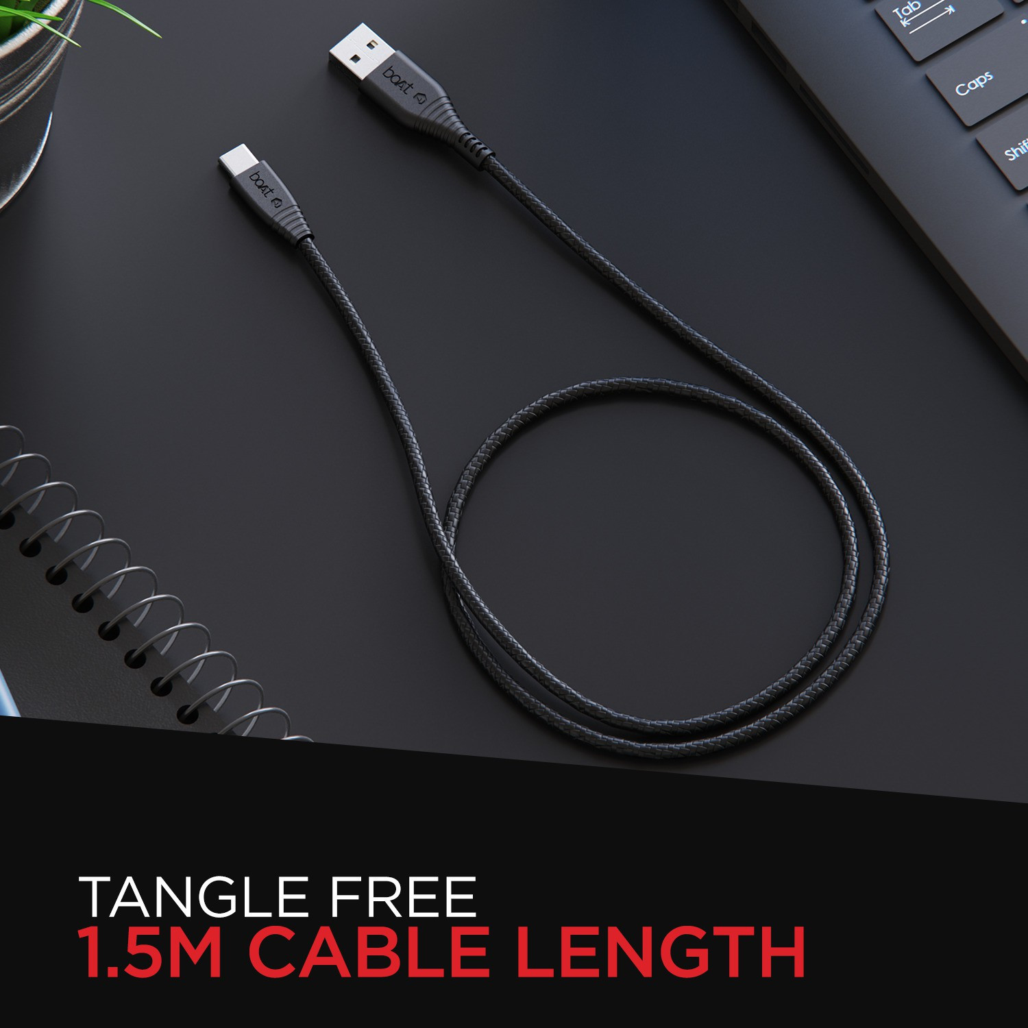 Image of boAt USB Type C Cable 1.5 m Type C A325
