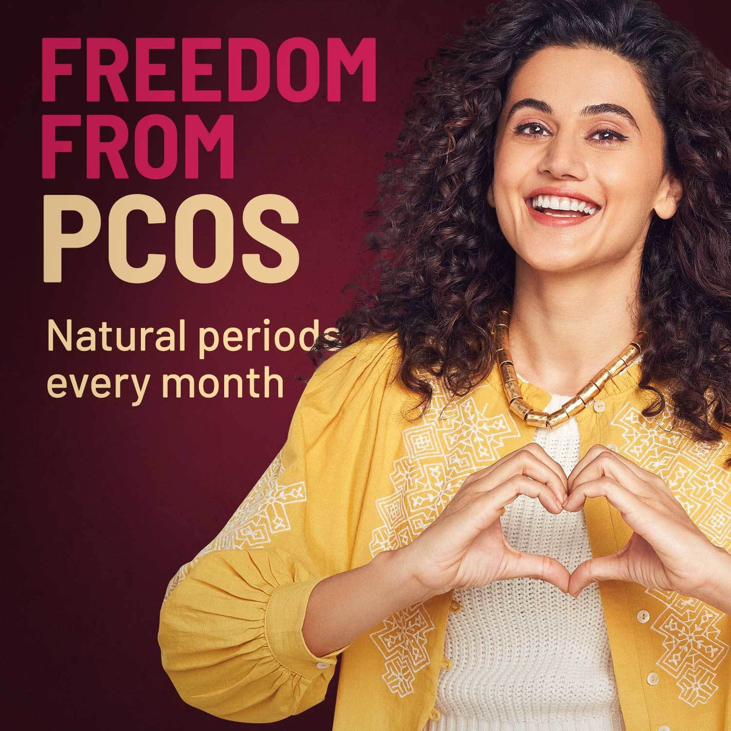 Image of Gynoveda PCOS, PCOD With Delayed Periods Ayurvedic Tablets, Treat Root Cause 720 Tablets