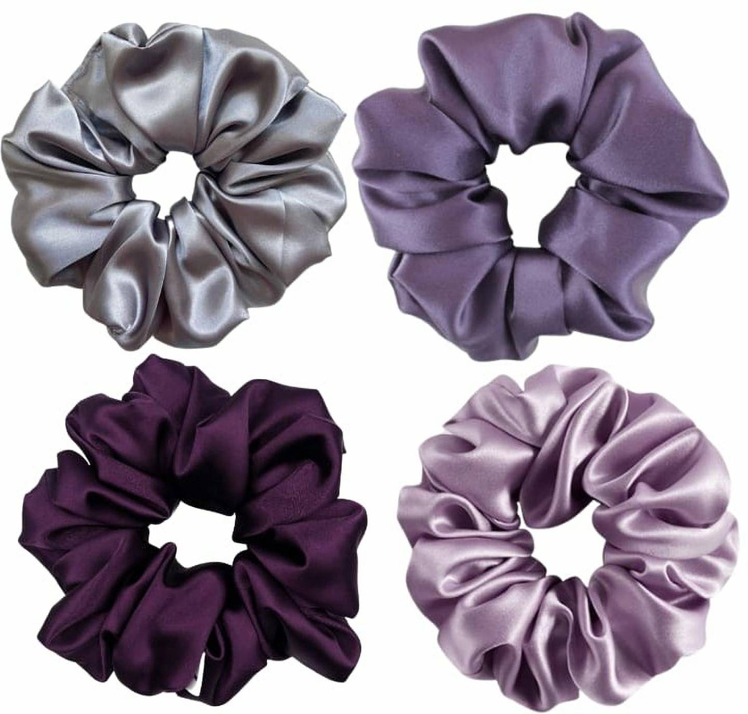 Attune Scrunchiescombopackhairband
Silk Satin for womenHair Tie Rubber Bands Combo of 4 Hair Band