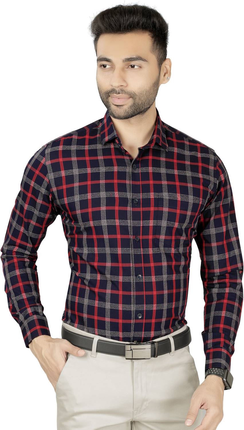 5TH ANFOLD Men Checkered Casual Multicolor Shirt