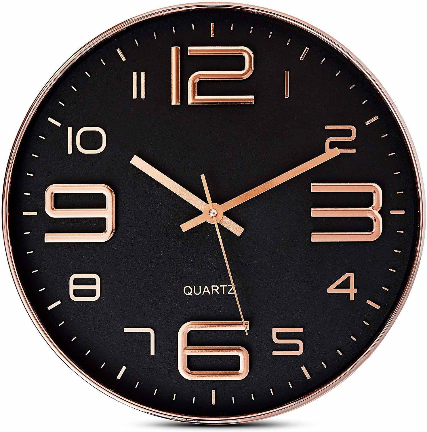 GRACIOUS MART Analog-Digital 10 cm X 24 cm Wall Clock (Gold, With