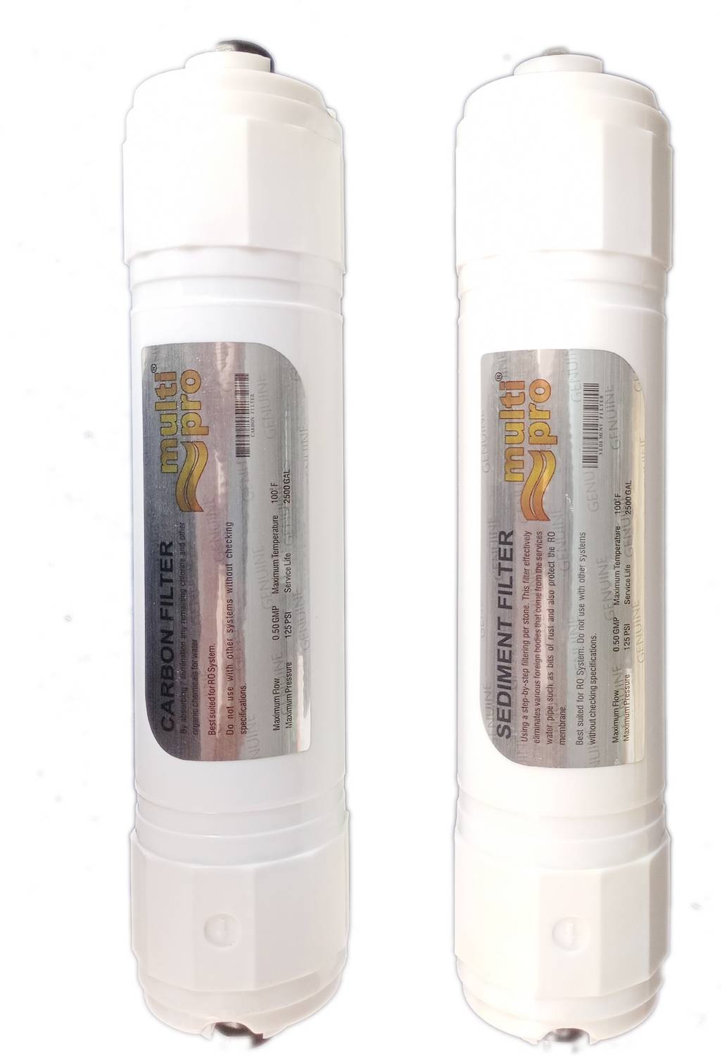 Aquawell Multipro Inline Carbon, Sediment Filter Suitable for all RO Water Purifiers Solid Filter Cartridge