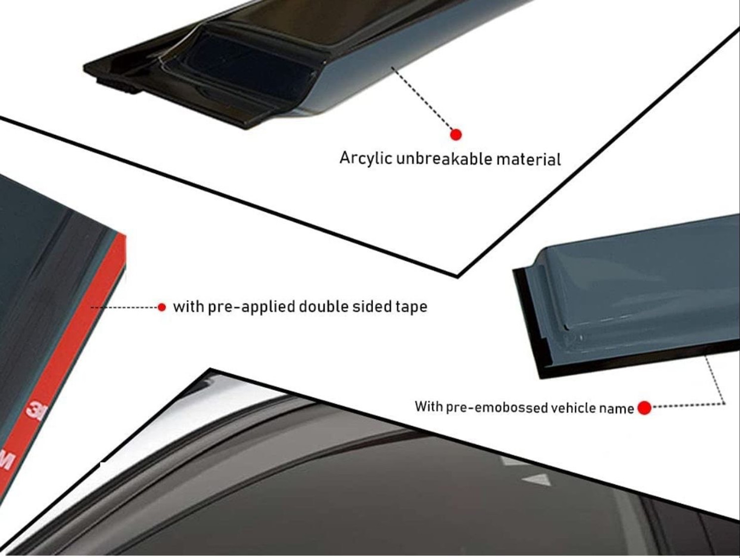 Image of VIZOLT For Non-convertibles Front Wind Deflector
