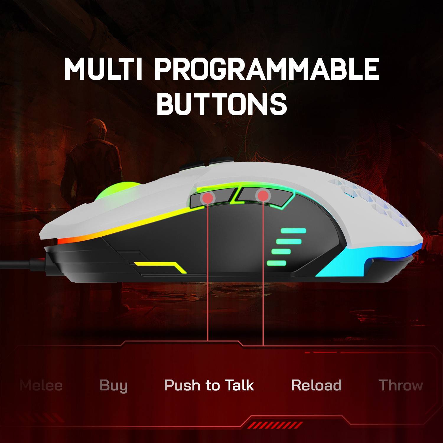 Redgear A-15 Wired Ambidextrous Optical Gaming Mouse - Image 3