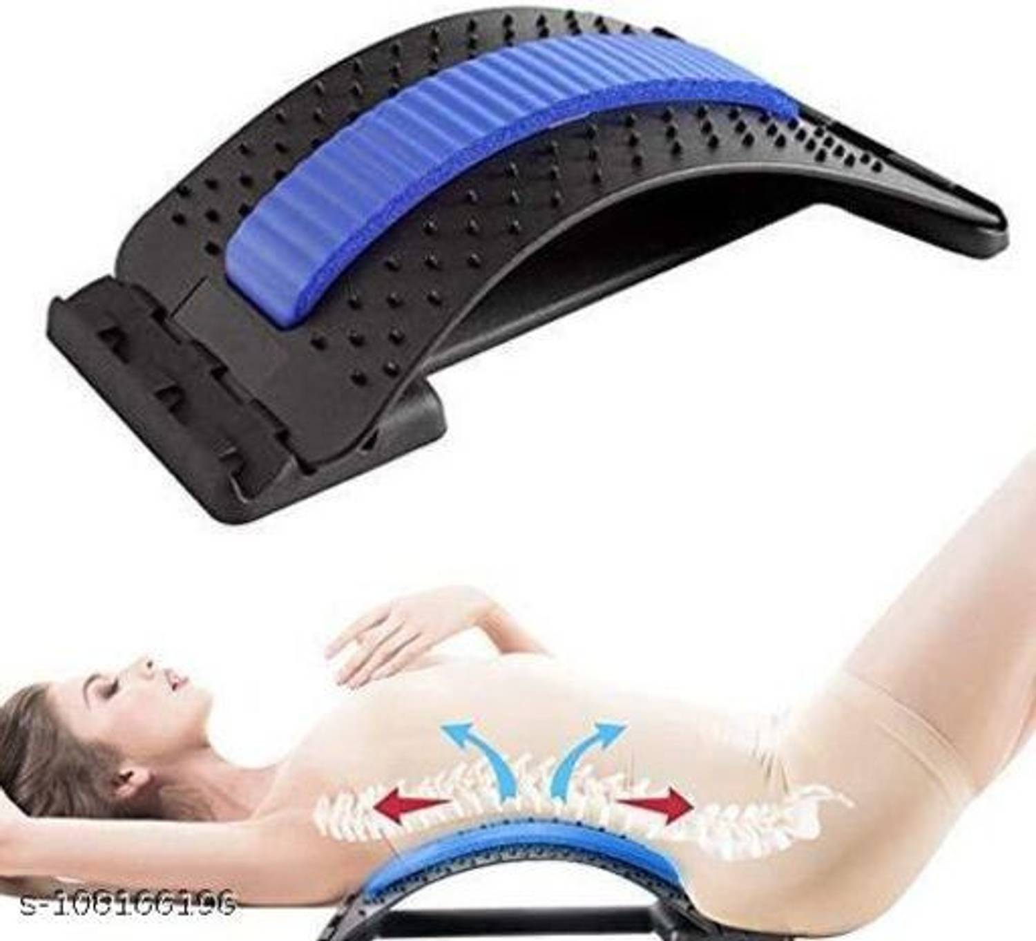 ALORNOR Magic Back Support Stretching Device,Back Massager for Bed & Chair & Car Back Back / Lumbar Support