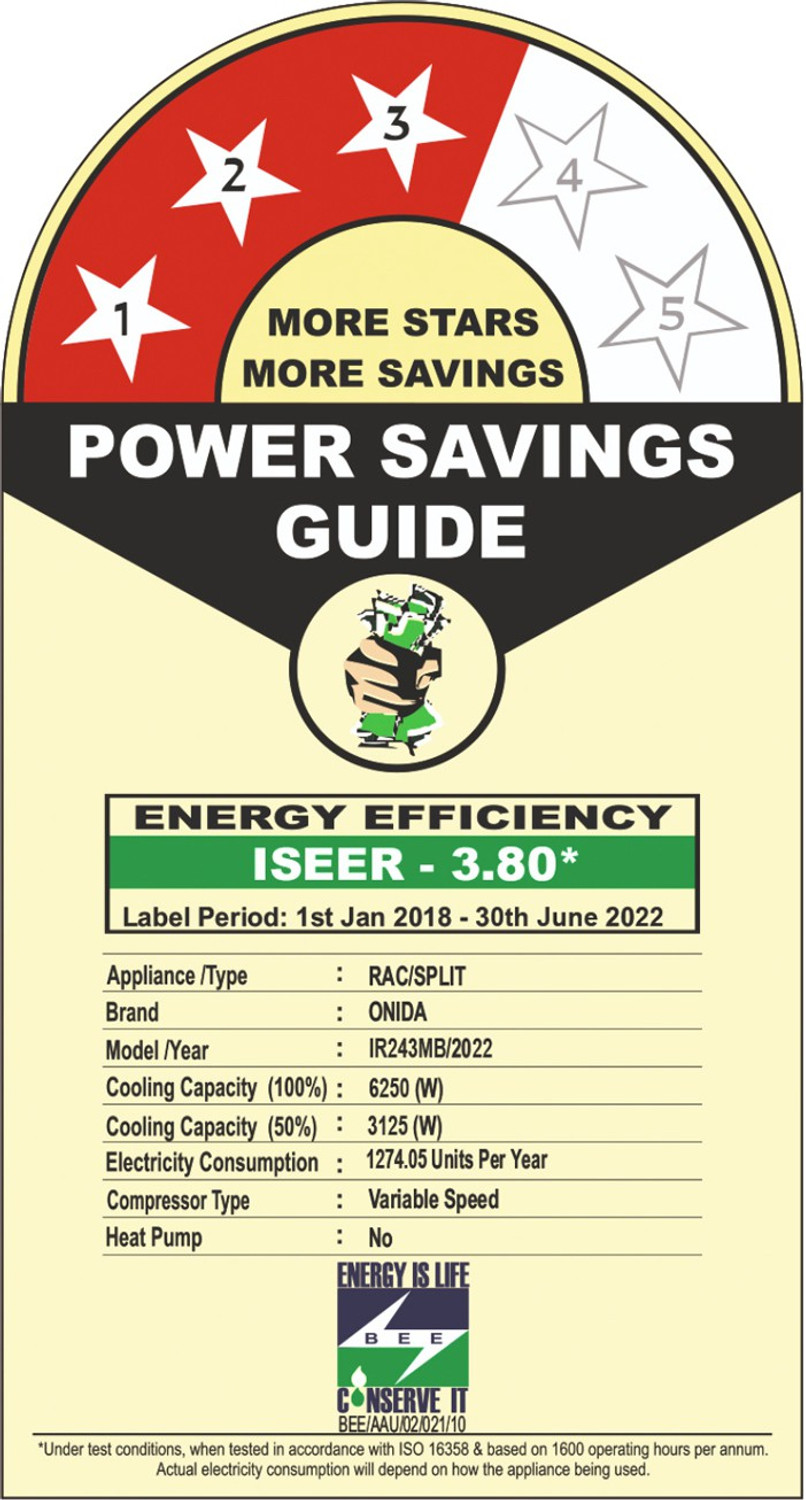 Image of ONIDA 2022 Model 2 Ton 3 Star Split Inverter AC
