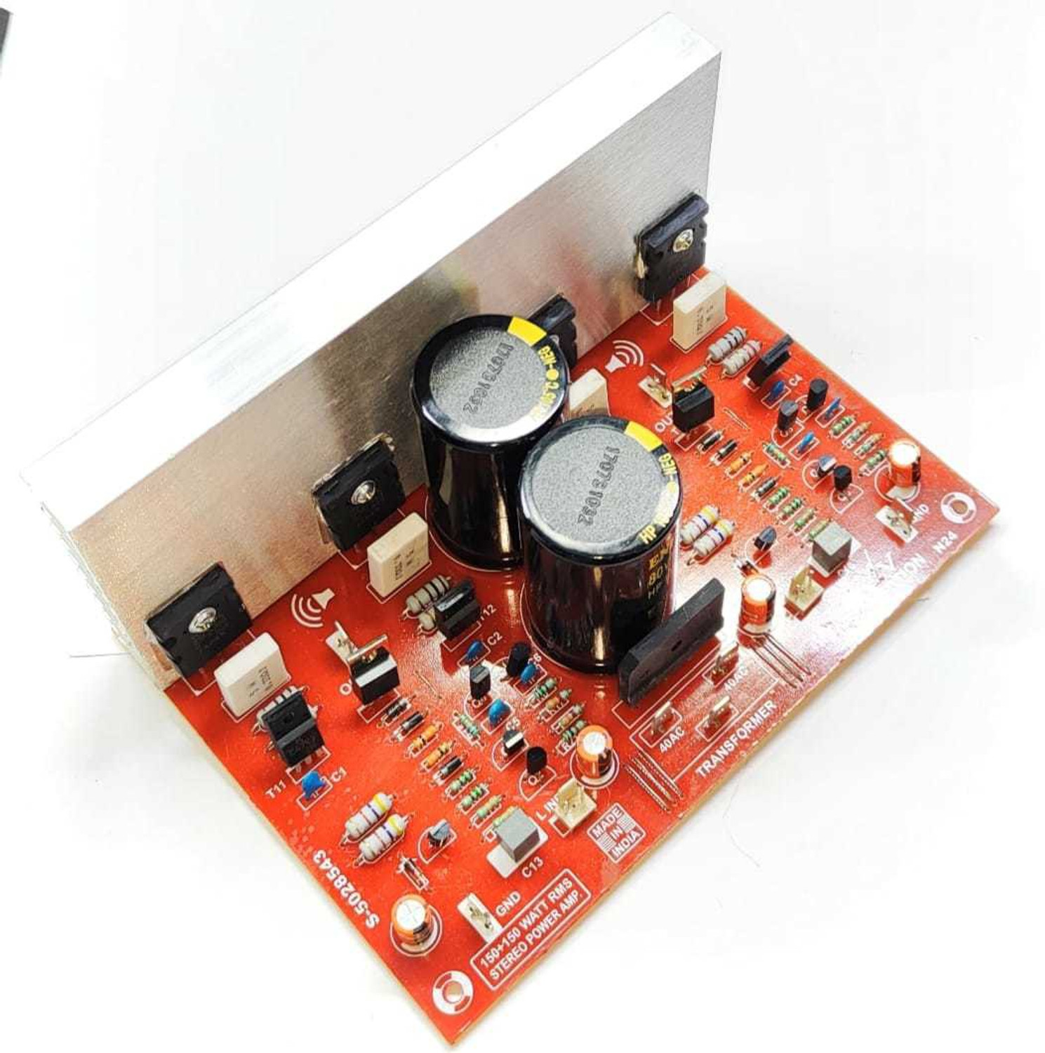 Image of M V COLLECTION 300 WATT STEREO WITH 10000UF 80 VOLT CAPACITOR STEREO AMPLIFIER BOARD Electronic Components Electronic Hobby Kit