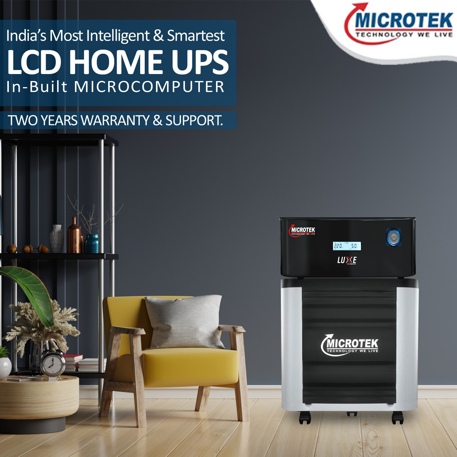 Image of Microtek UPS LUXE 1000 (12V (UPS SW LUXE 1000) with 3 Year Warranty Pure Sine Wave Inverter