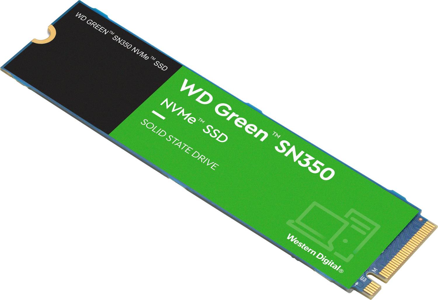 WD Green SN350 2TB【正常100%】 WESTERN DIGITAL WD Green Nvme SN350 2 TB Desktop, Laptop Green