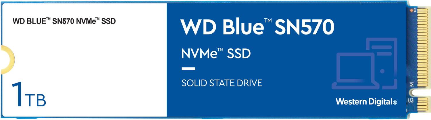 WESTERN DIGITAL WD Blue NVMe SN570 1 TB Laptop, Desktop Blue