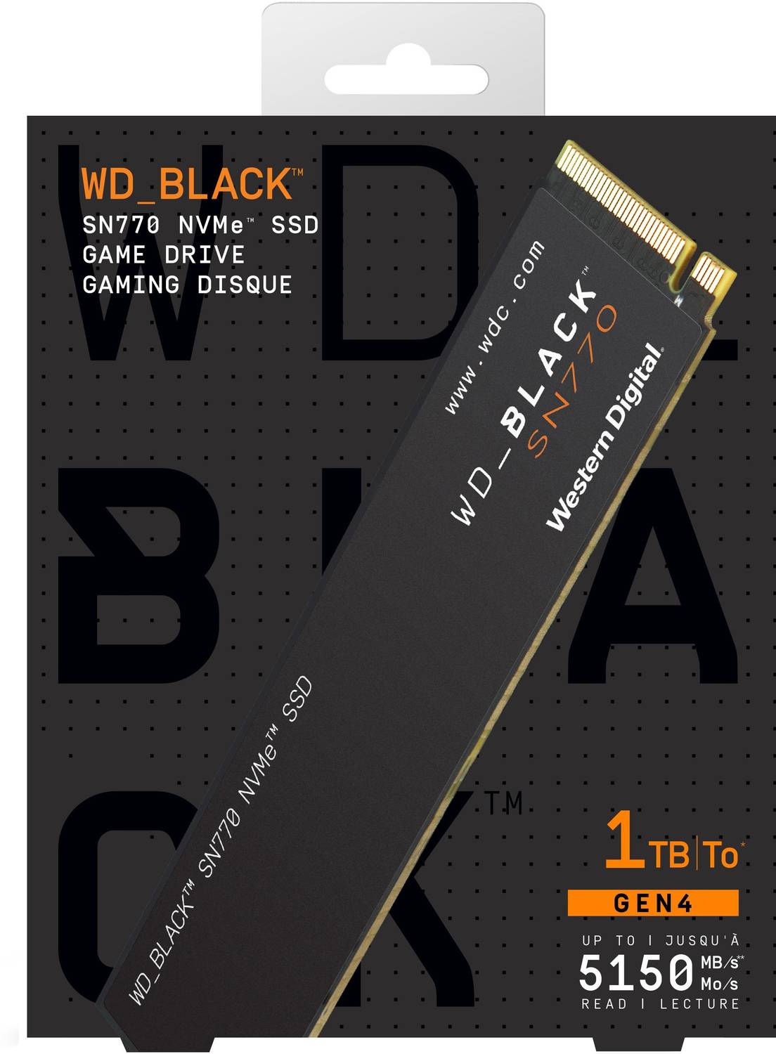 WESTERN DIGITAL WD Black SN770 1 TB Desktop, Laptop Black PCIe
