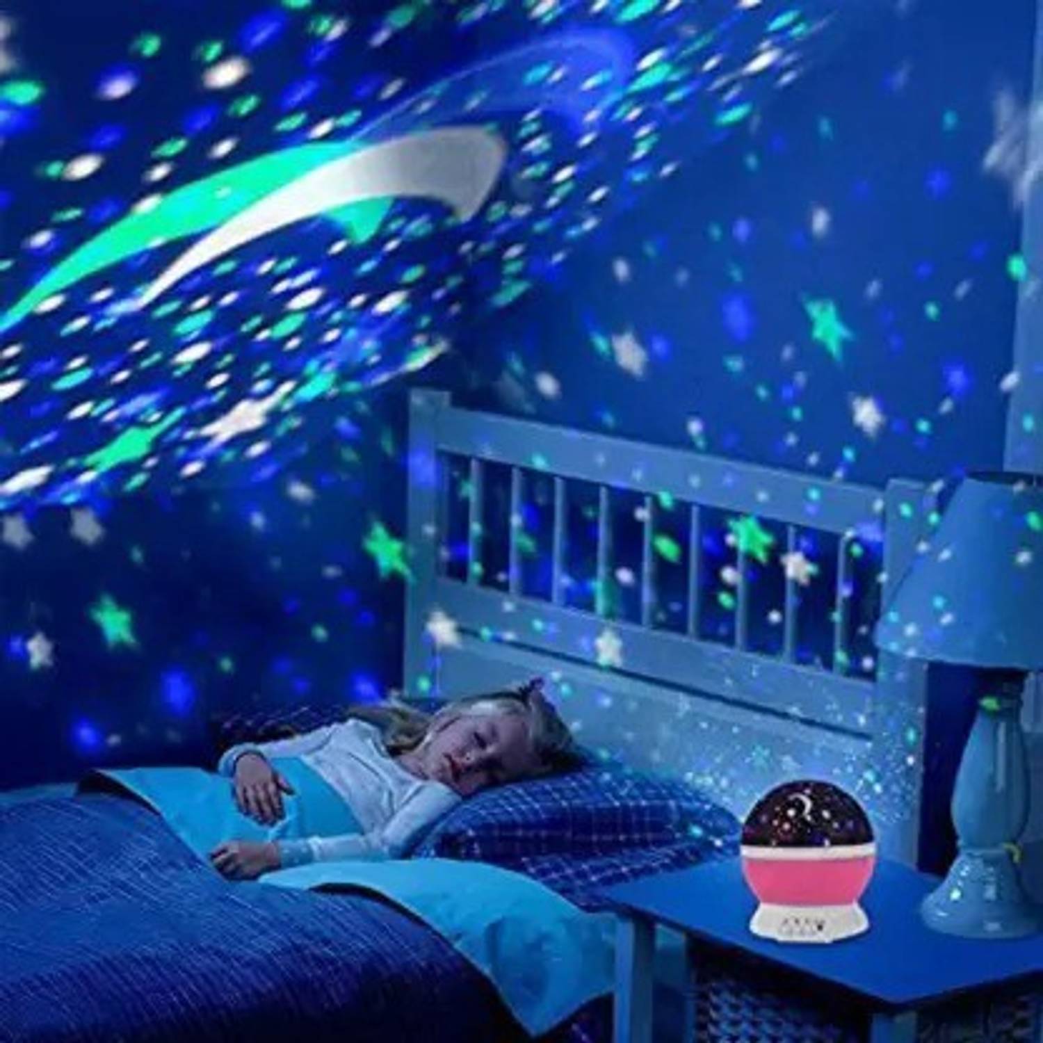 OT SUPER Romantic LED Night Light 360 Degree 4 LED Bulbs 9 Light